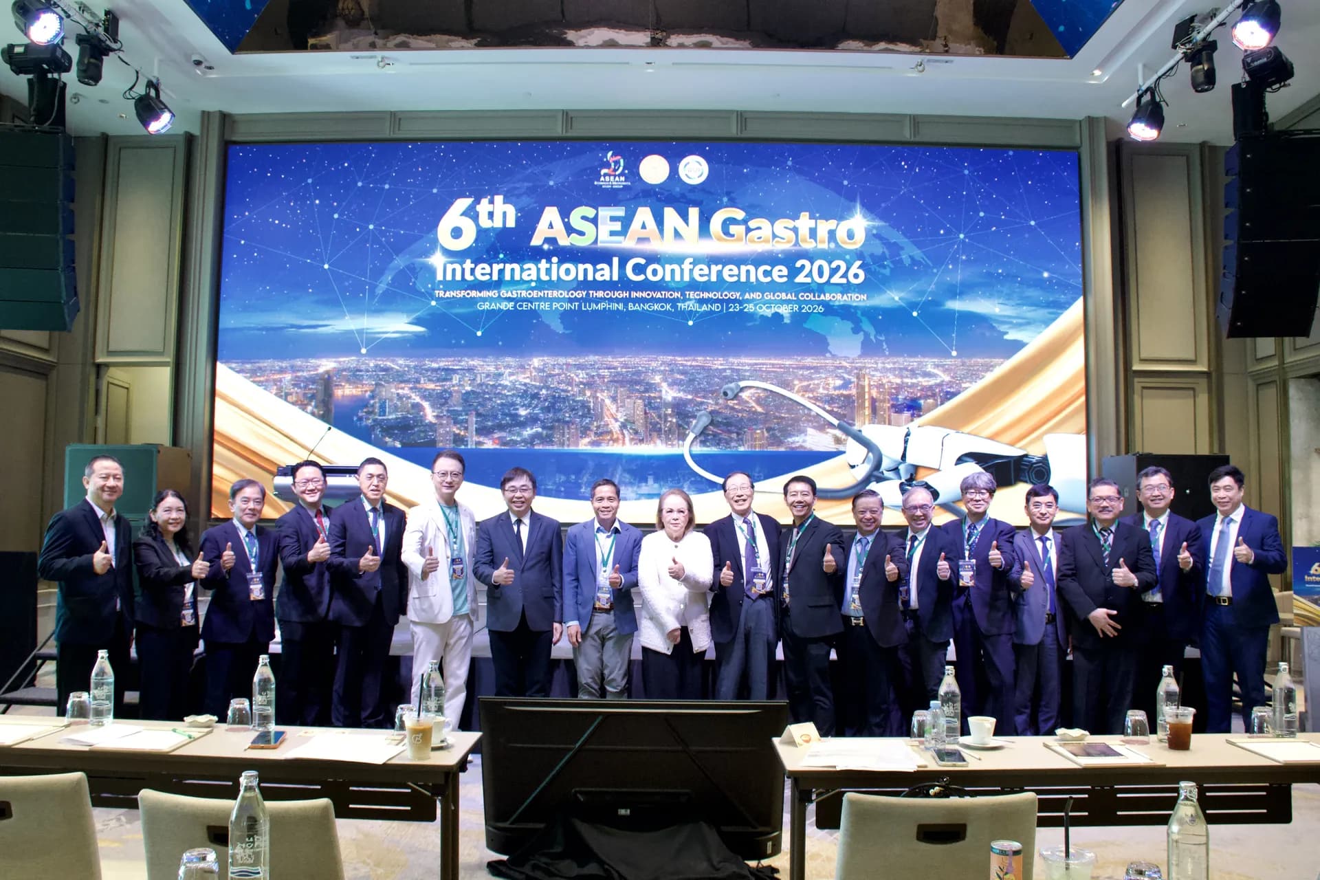 Faculty and organizing committee on stage at the opening of ASEAN Gastro 2026